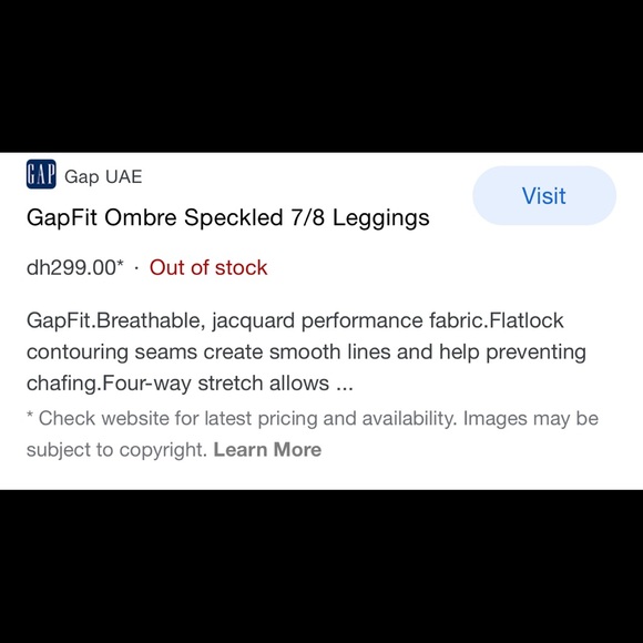 Gap Ombré Speckled Leggings 7/8 cropped - Picture 15 of 15